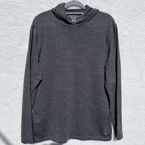 Perry Ellis PE Sport Soft Lightweight Long Sleeve Hoodie Pullover Gray Men's S